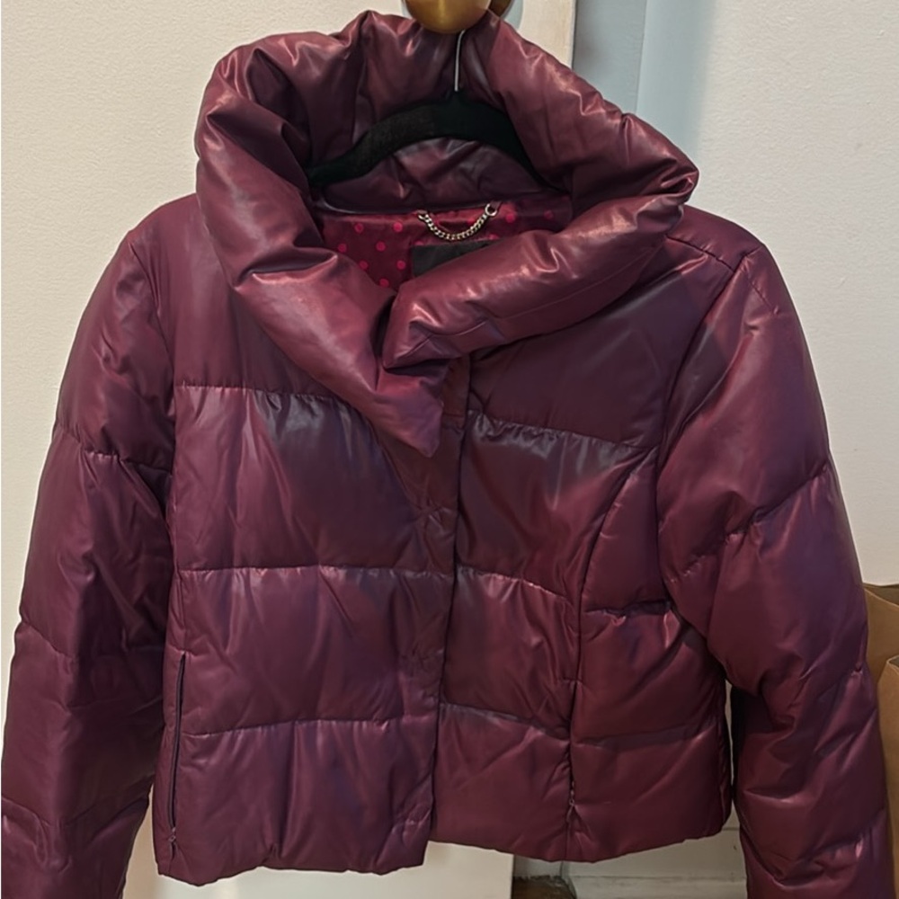 Banana Republic Women's Burgundy Puffer Jacket
